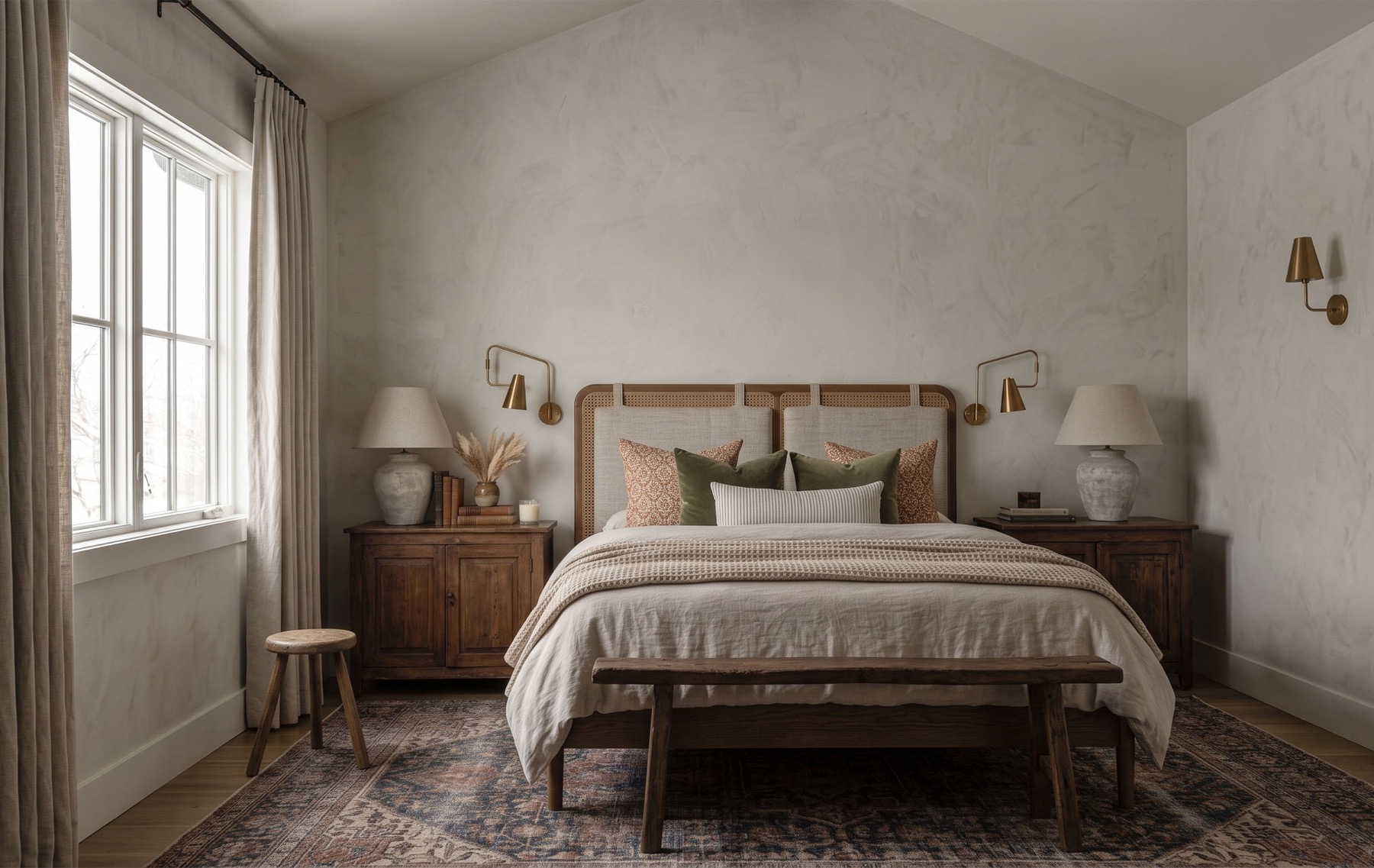 Empty wall in a bedroom